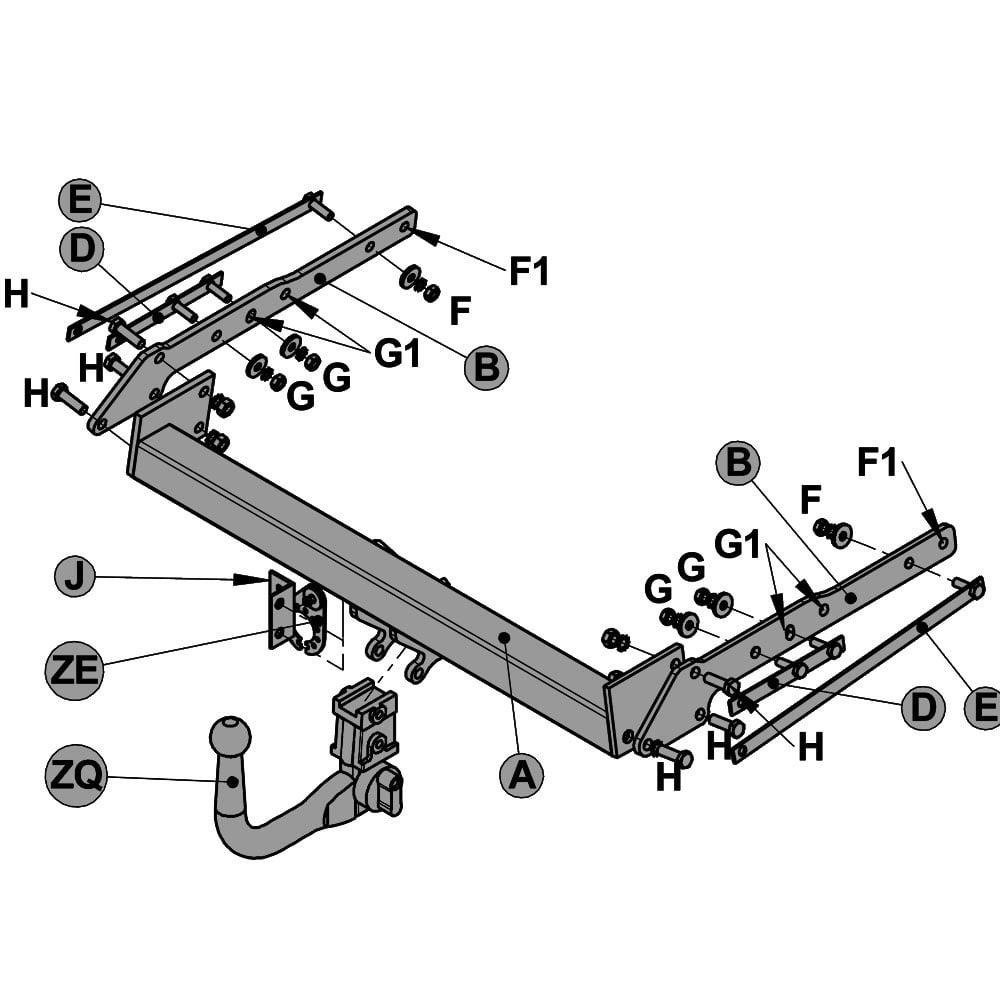 Hak holowniczy Witter F129AQ