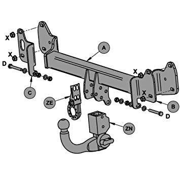 Hak holowniczy Witter BMW Seria 5 F10 09.2010-02.2014