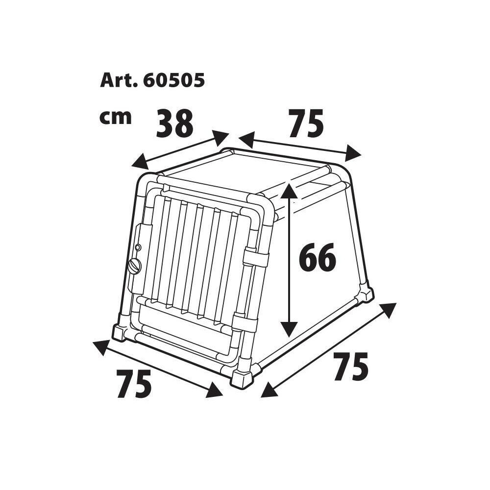 Klatka dla psa Lampa Dog Travel Cage 60505 Type 5 - 75 x 75 x H 66 cm