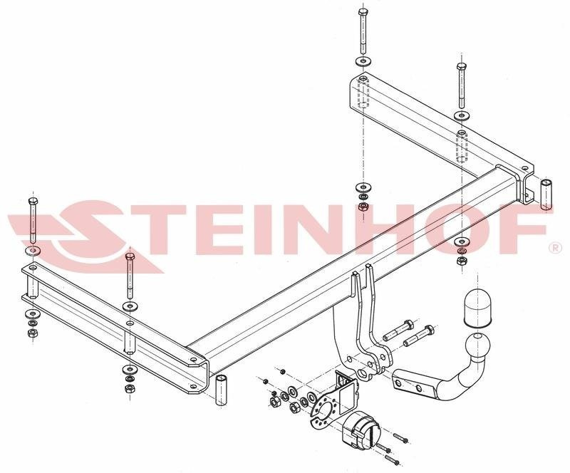 Hak holowniczy Steinhof Audi A4 B8 Avant 2008-2015