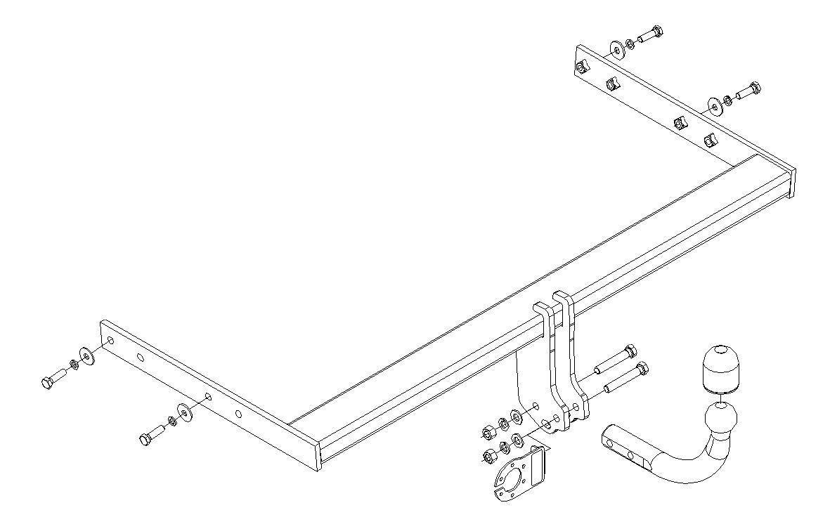 Hak holowniczy Autohak Audi A3 Hatchback 3-drzwi 2008-2012