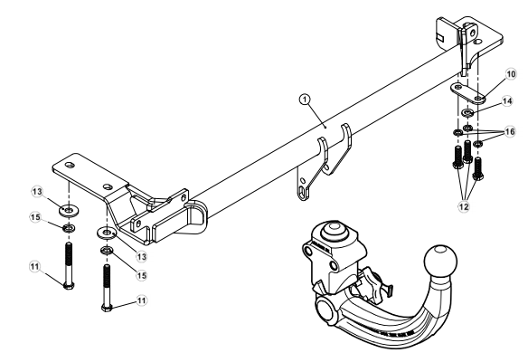 Hak holowniczy Westfalia Land Rover Range Rover Evoque I (L538) 2011-2018