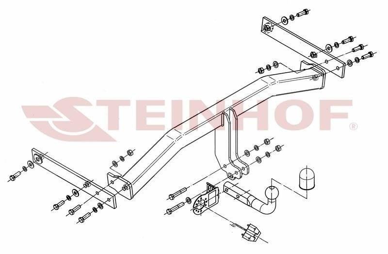 Hak holowniczy Steinhof Volkswagen Tiguan I 5N 2007-2016