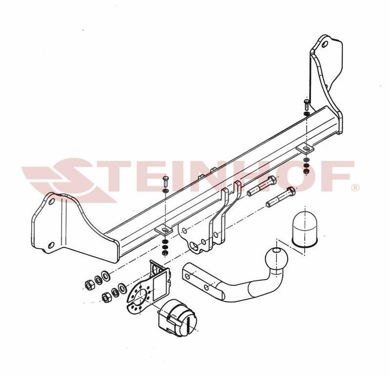Hak holowniczy Steinhof BMW Seria 3 Touring F31 2012-2019