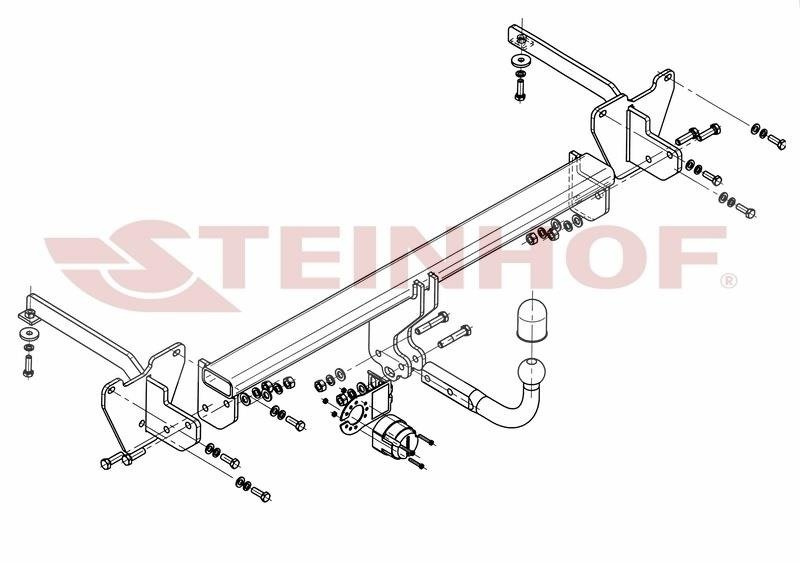 Hak holowniczy Steinhof Opel Combo D 2012-2018