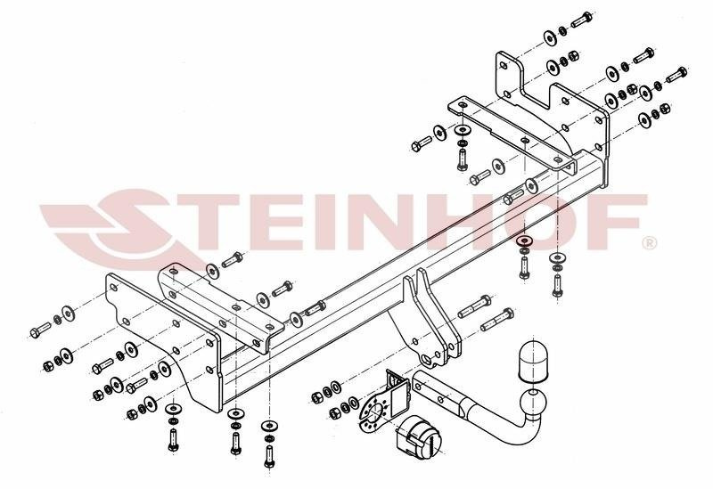 Hak holowniczy Steinhof Mitsubishi Outlander I 2003-2006