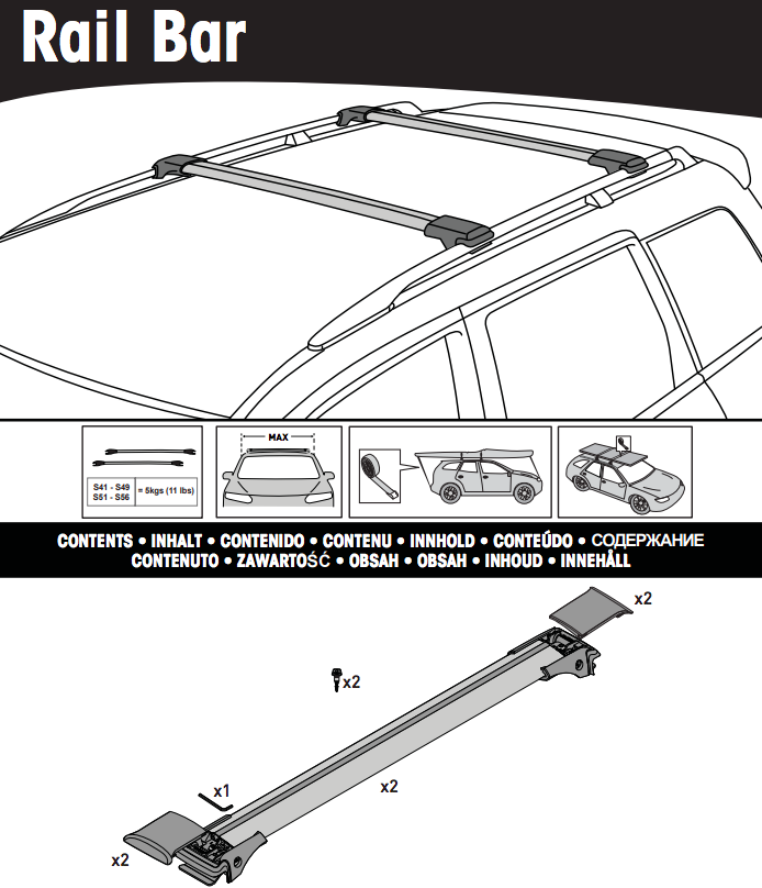Bagażnik dachowy Belki Yakima Mercedes-Benz M-Class W164 5dr SUV 2006-2011