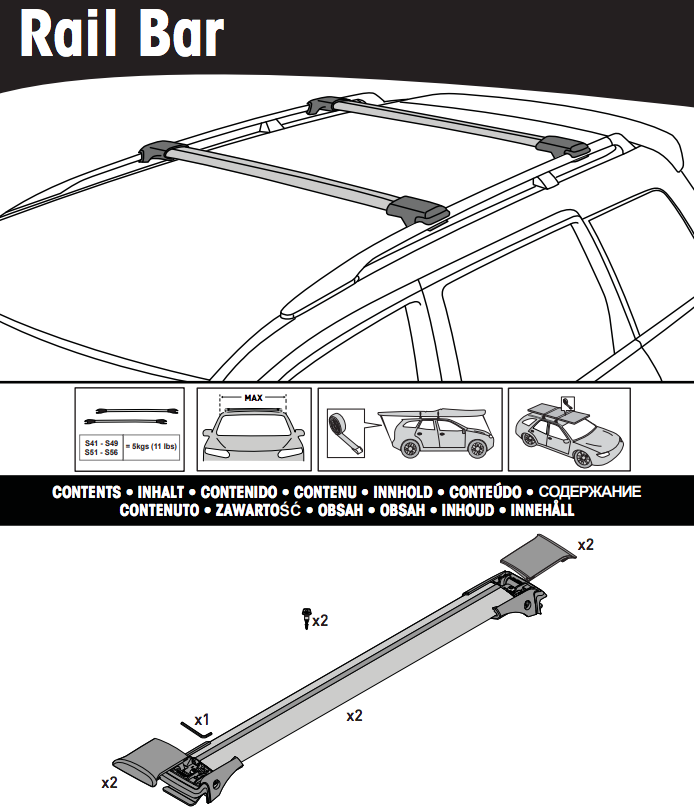 Bagażnik dachowy YAKIMA Audi A4 B7 Avant Kombi 2004-2008