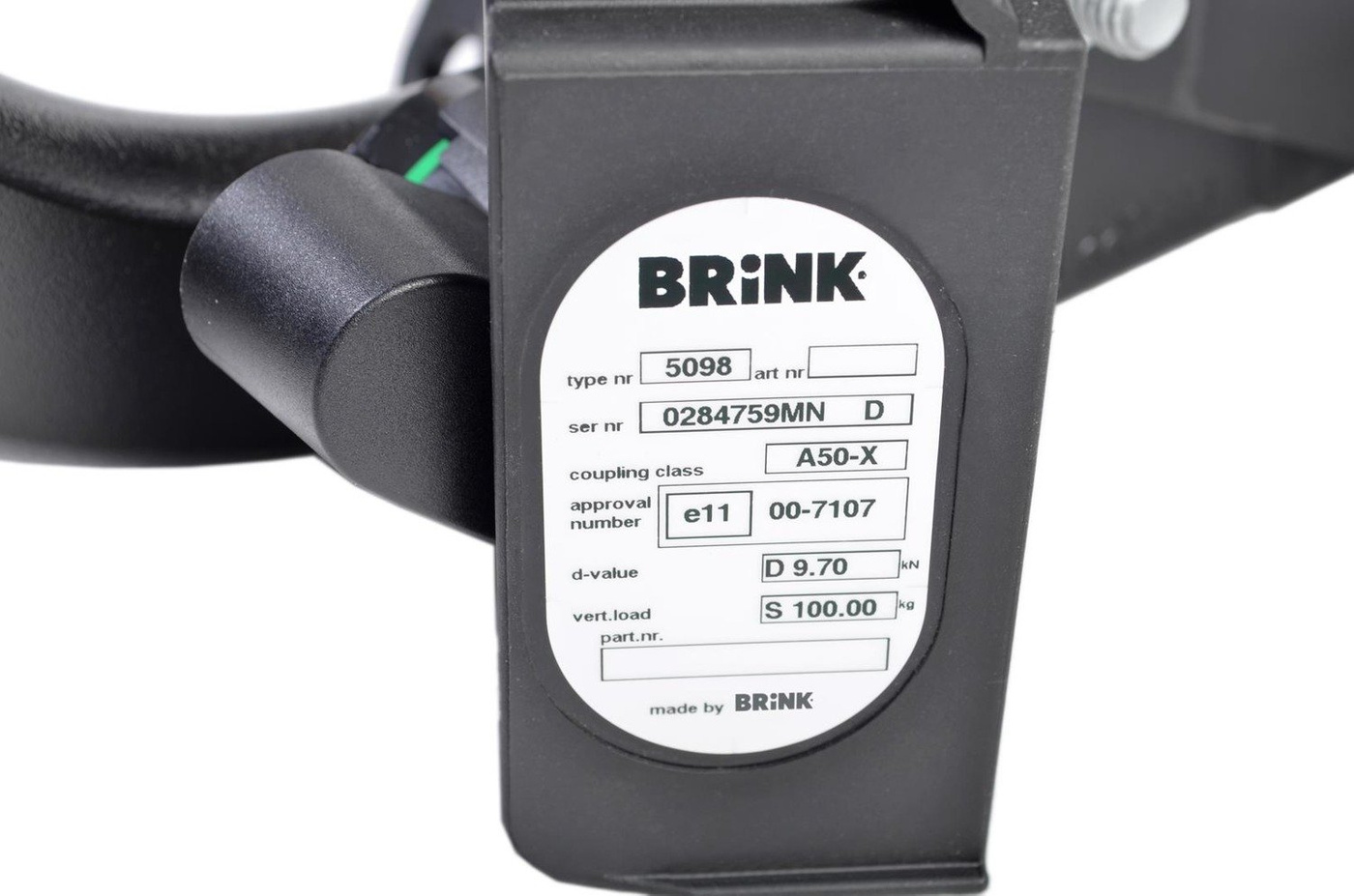 Hak holowniczy Brink Audi A3 8P Liftback 2008-2013