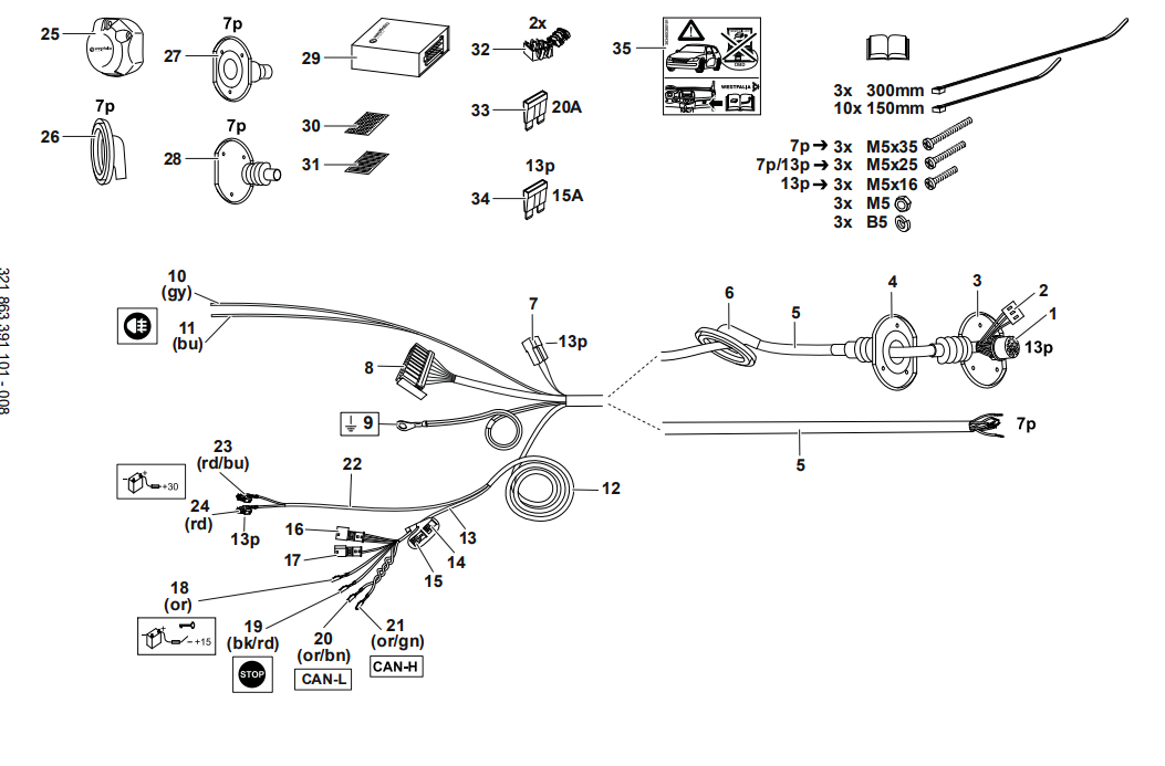 Westfalia Elektryczna 7-PIN Westfalia 321863300107