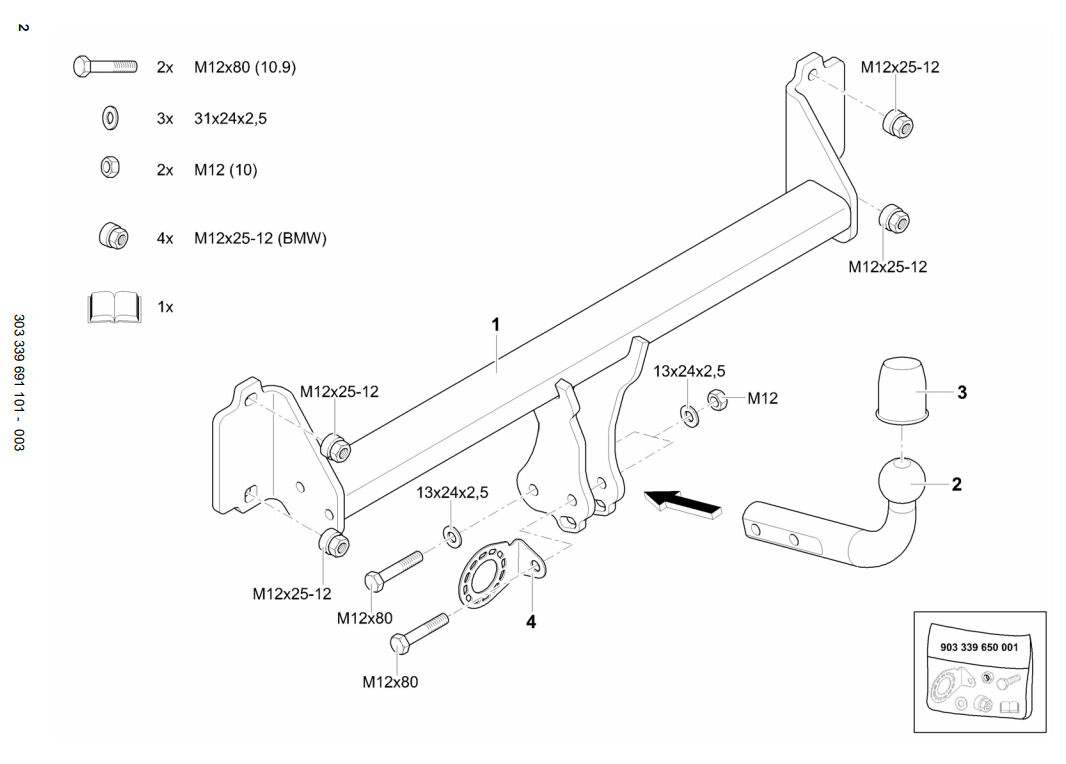 Hak holowniczy Westfalia BMW X3 F25 2010-2017