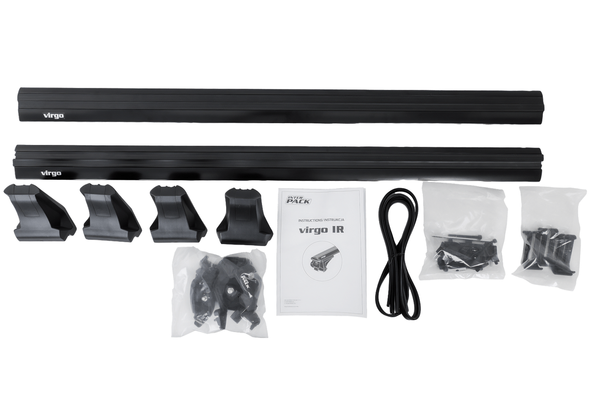 Bagażnik dachowy Inter Pack Virgo IR 120 (G2) BLACK na relingi zintegrowane