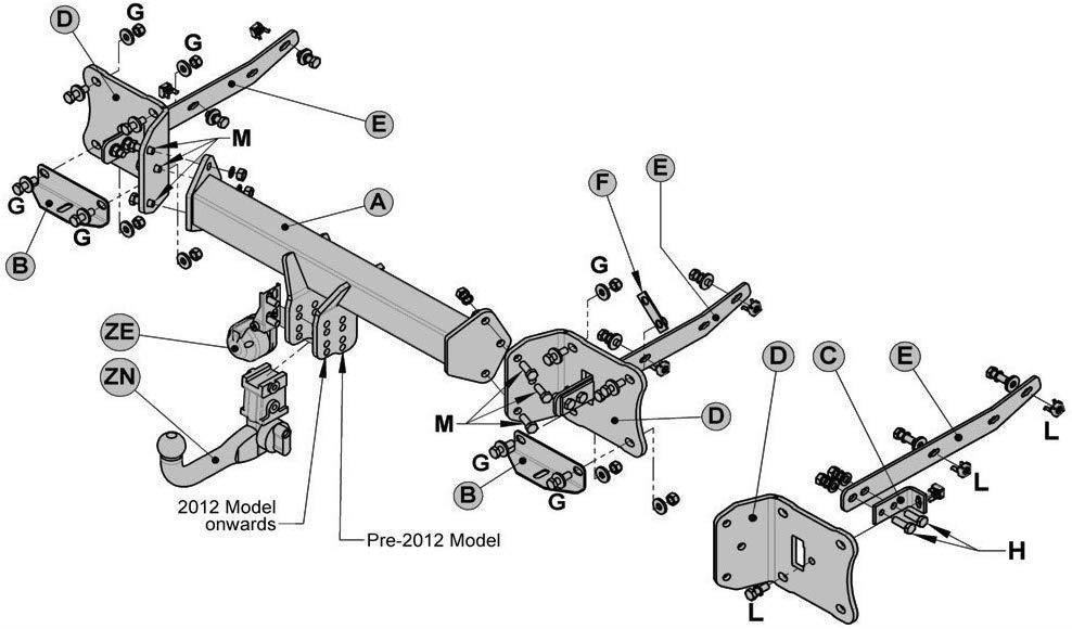 Hak holowniczy Witter Mercedes ML W164 2005-2011