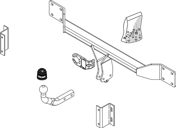 Hak holowniczy Brink BMW Seria 5 Touring (E61) 2004-2010