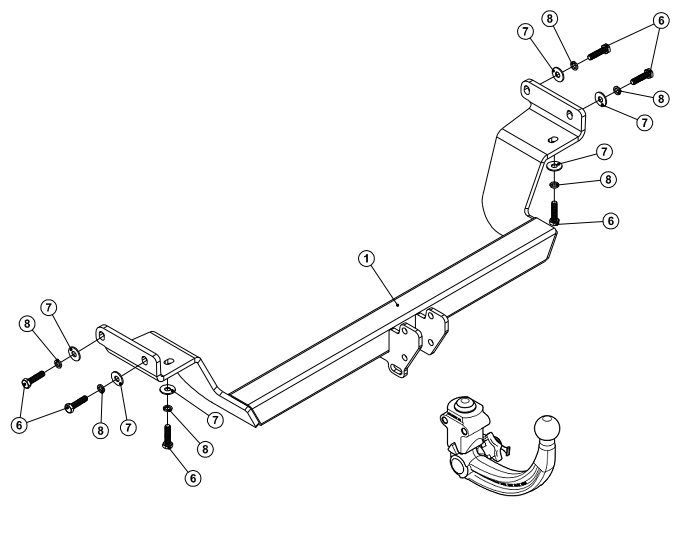 Hak Westfalia Hyundai i30 II Hatchback 2012-2016