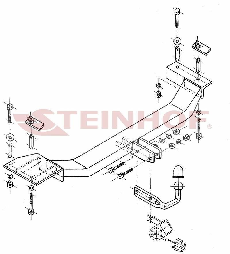 Hak holowniczy Steinhof Daewoo Lanos Sedan 1997-2008