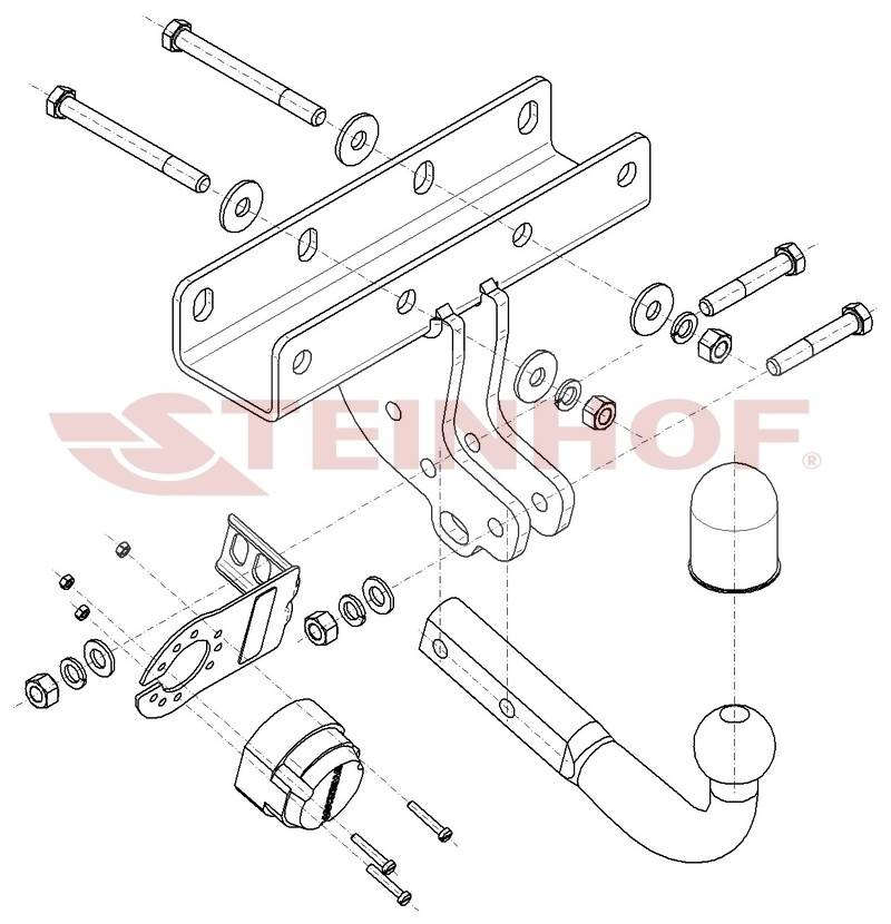 Hak holowniczy Steinhof Jeep Wrangler IV 2017-
