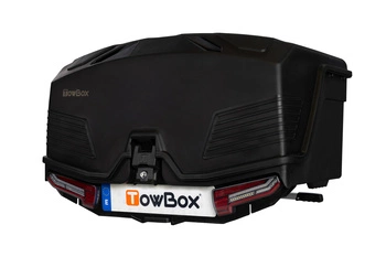 Box na hak 330l | Kufer Towbox Alpha Black LED