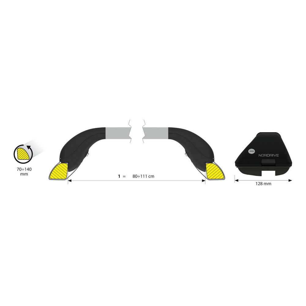 Bagażnik dachowy Nordrive Snap Suzuki SX4 03/06>08/13