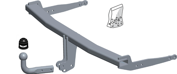 Hak holowniczy Brink Audi A3 liftback 2020-