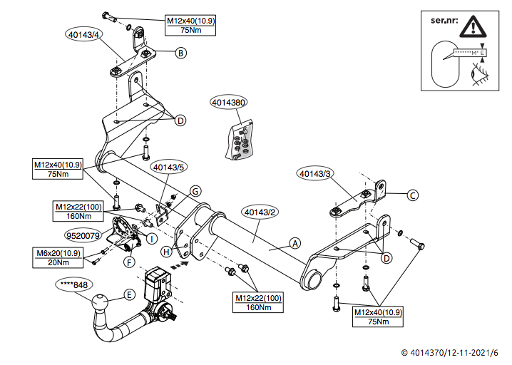 Hak holowniczy BRINK Ford MUSTANG MACH-E 01/2021-