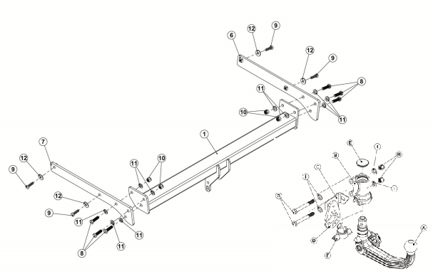 Hak holowniczy Westfalia Ford Kuga MK1 2008 - 2013