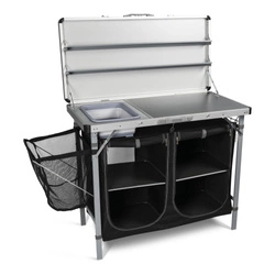 Kampa Chieftain Deluxe Field Kitchen - rozkładana kuchnia polowa z zlewem i praktycznym wyposażeniem 9120001413