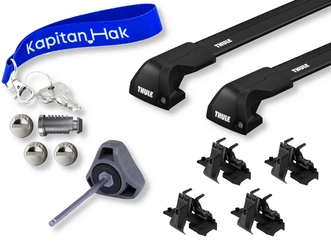 Bagażnik dachowy Thule Wingbar Edge Black AUDI Q6 Sportback e-tron 2025-