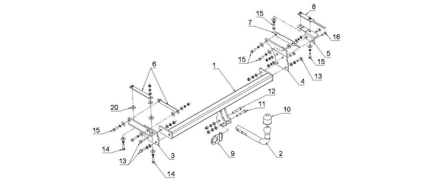 Hak holowniczy Autohak Nissan Qashqai +2 J10 2006-2014