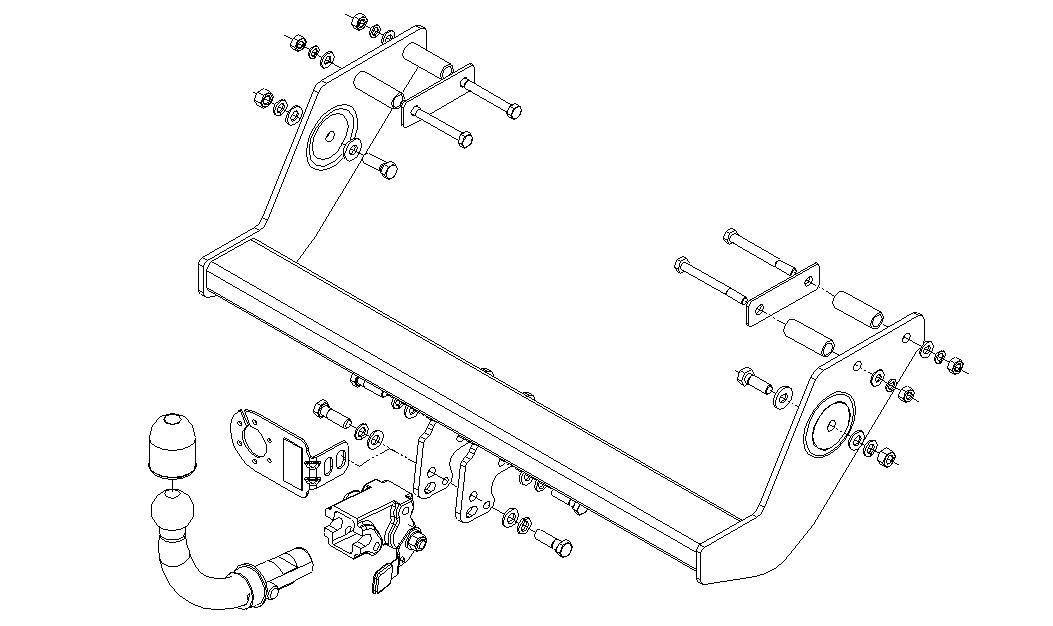 Hak holowniczy Autohak Mercedes Vaneo W414 2002-