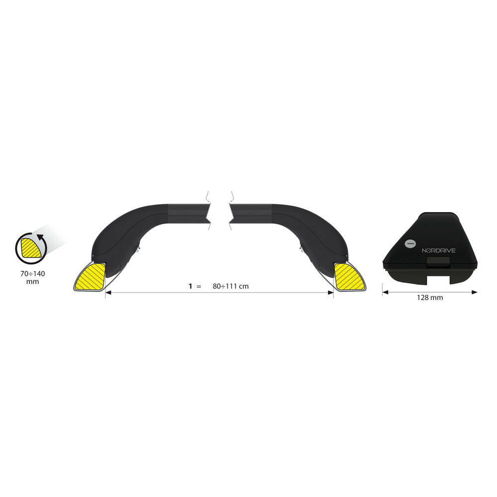 Bagażnik dachowy Nordrive Snap Ford Mondeo Kombi Mk4 05/07>10/14