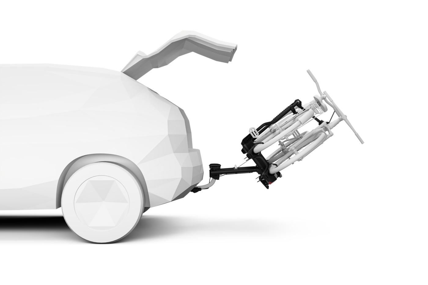 Bagażnik rowerowy z boxem 300l na hak Thule EasyFold 3 944100 + Onto 2