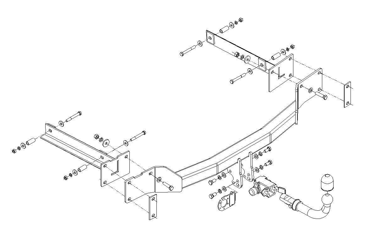 Hak holowniczy Autohak Mercedes S W220 1998-2005