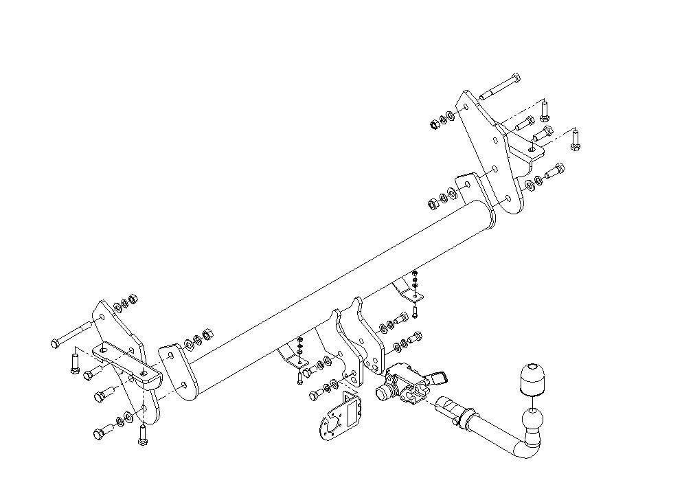 Hak holowniczy Autohak Mitsubishi Pajero 2000-2002