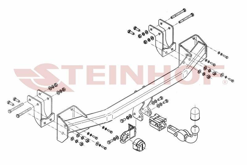 Hak holowniczy Steinhof Mitsubishi Outlander 2012-