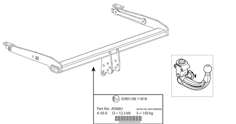 Hak holowniczy Westfalia 305580600001