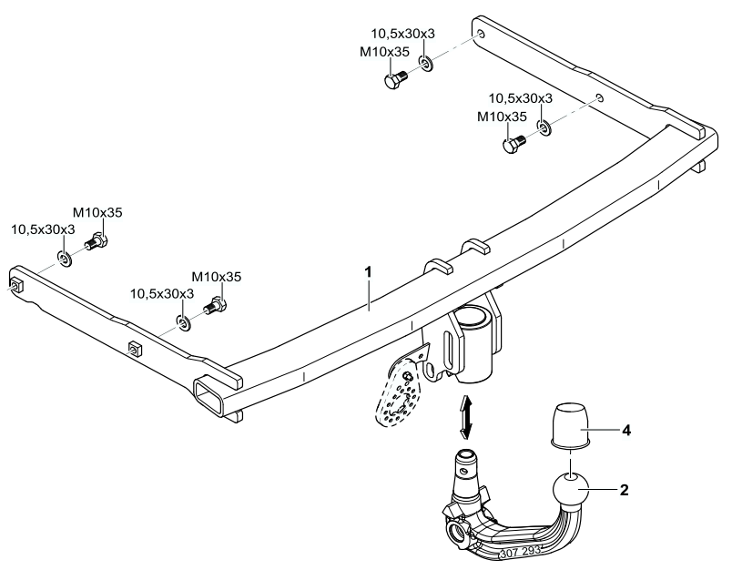 Hak wypinany Westfalia Audi A6 C7 Avant 09/2011 – 09/2014