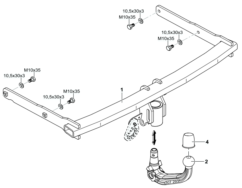 Hak wypinany Westfalia Audi A7 C7  09/2011 – 09/2014