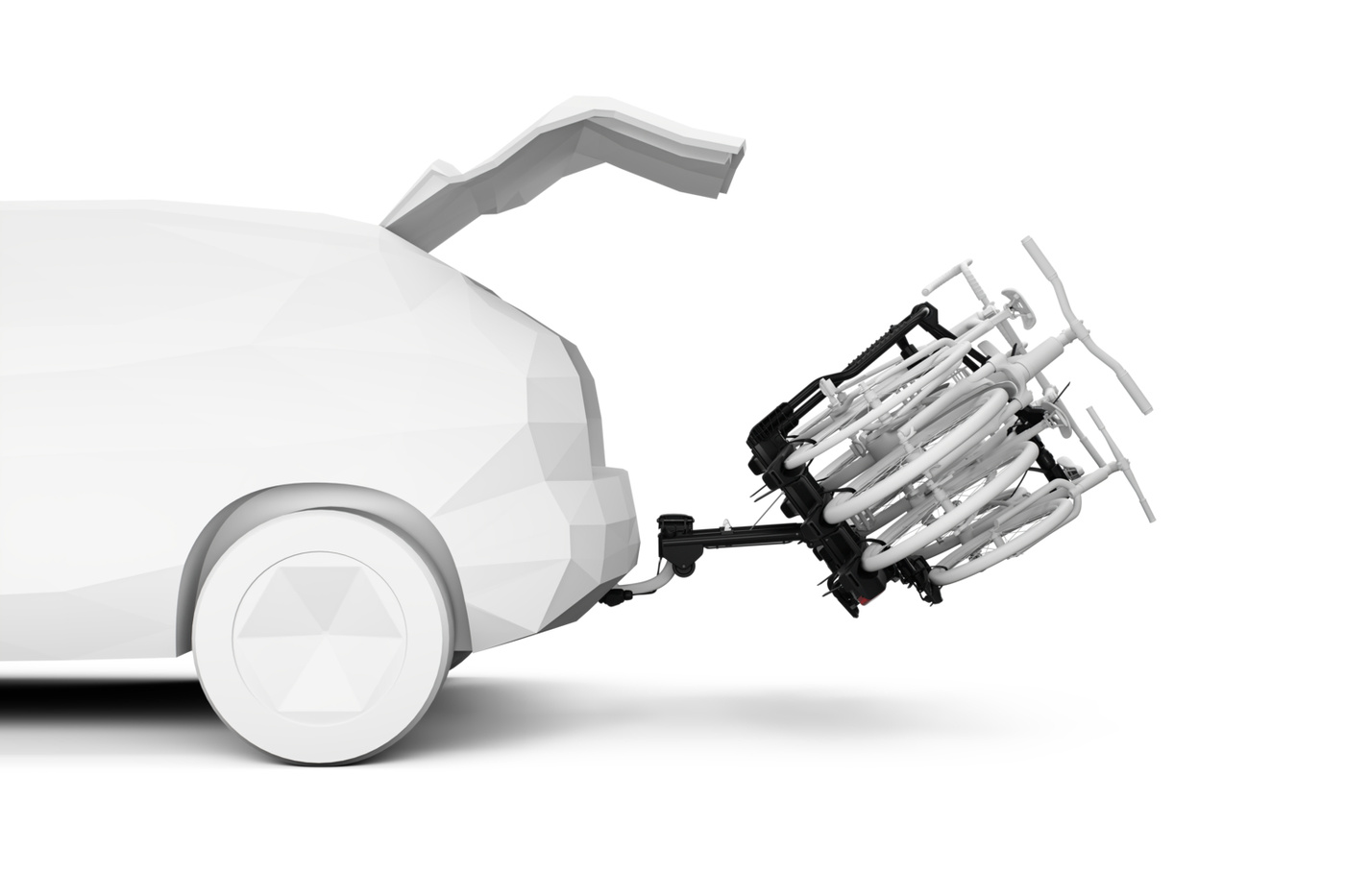 Bagażnik rowerowy z boxem 300l na hak Thule EasyFold 3 | 4 rowery + onto 2