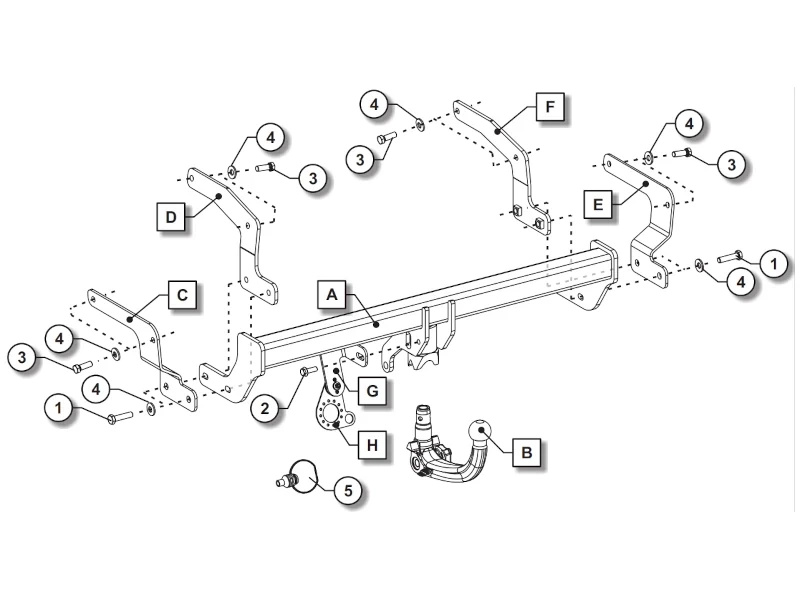 Wypinany pionowo hak holowniczy ORIS Toyota RAV4 MK5 V 2018- + Moduł 13PIN