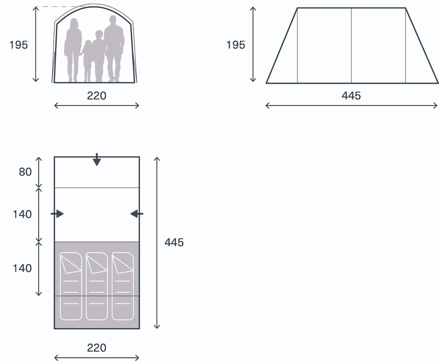 Namiot turystyczny Kampa Sandwood 03 9120002475