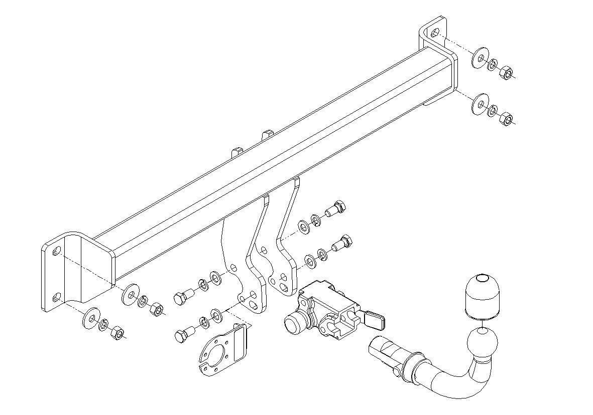 Hak holowniczy Autohak BMW X3 E83 2004-2010