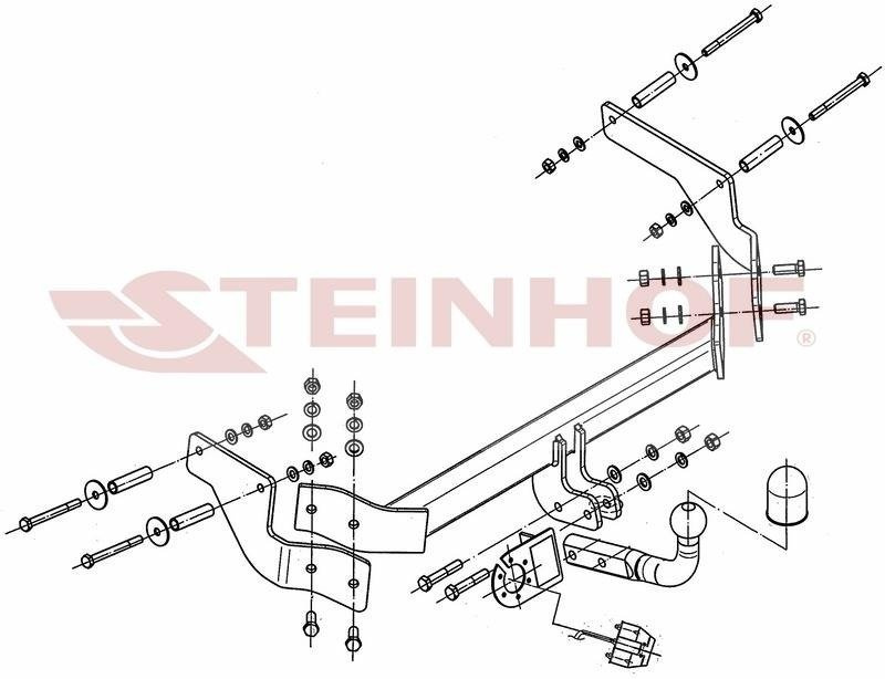 Hak holowniczy Steinhof FIAT Qubo 2008-