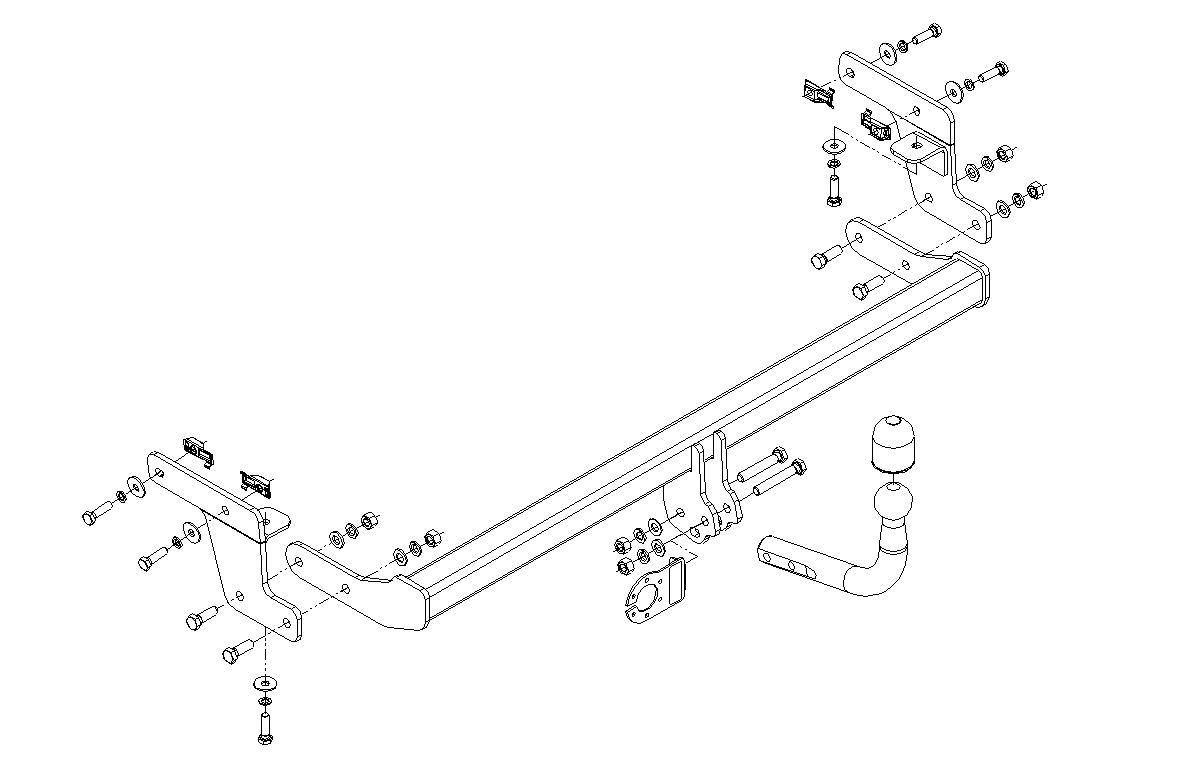 Hak holowniczy Autohak Peugeot 207 SW Kombi 06.2007-