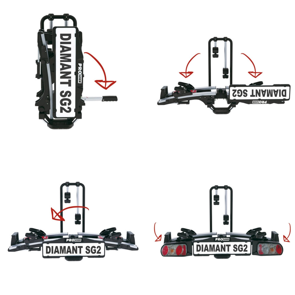 Bagażnik PROUSER DIAMANT SG2+ na 2 rowery PRO-91737