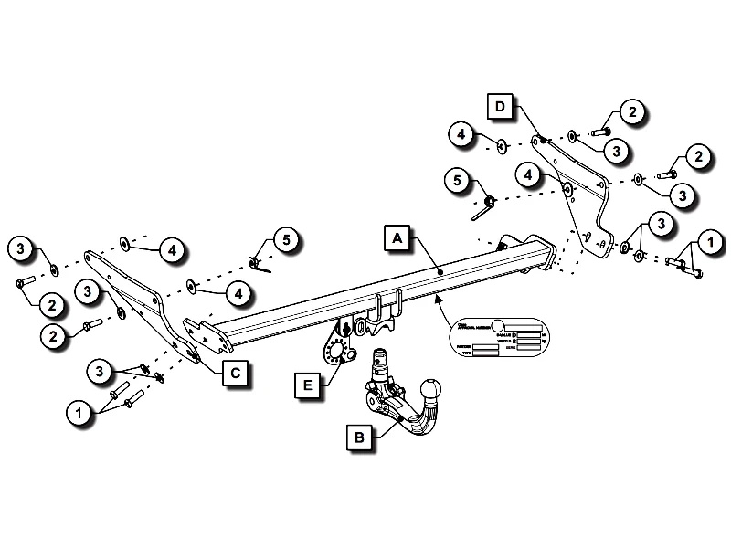 Wypinany hak holowniczy ORIS Mazda CX-5 I 2011-2017 + Moduł 13PIN