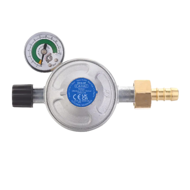 Uniwersalny reduktor gazu Campingaz 30 mBar z kontrolerem wycieku – 8515