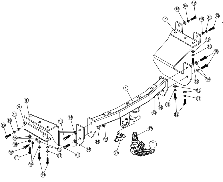 Hak holowniczy Westfalia Mitsubishi Outlander II 2007-2012