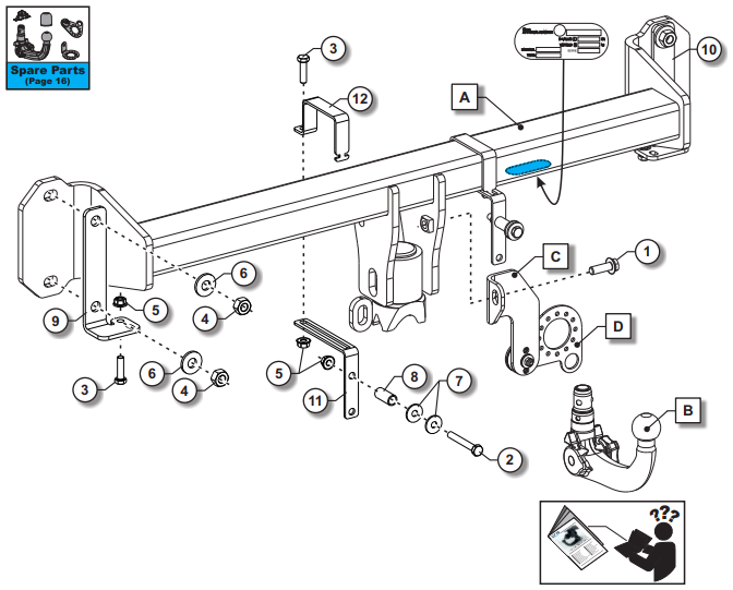 Wypinany hak holowniczy ORIS BMW Seria 5 kombi G61 2024-