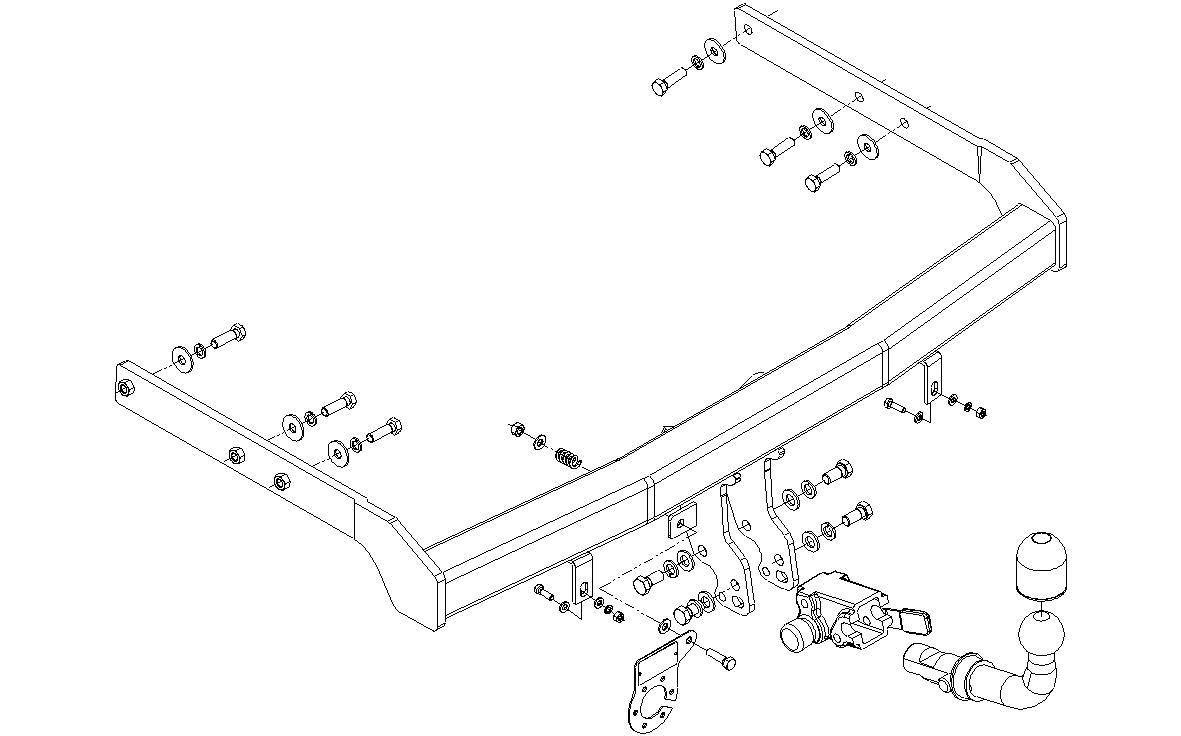 Hak holowniczy Autohak VW Sharan I FL 2000-2010